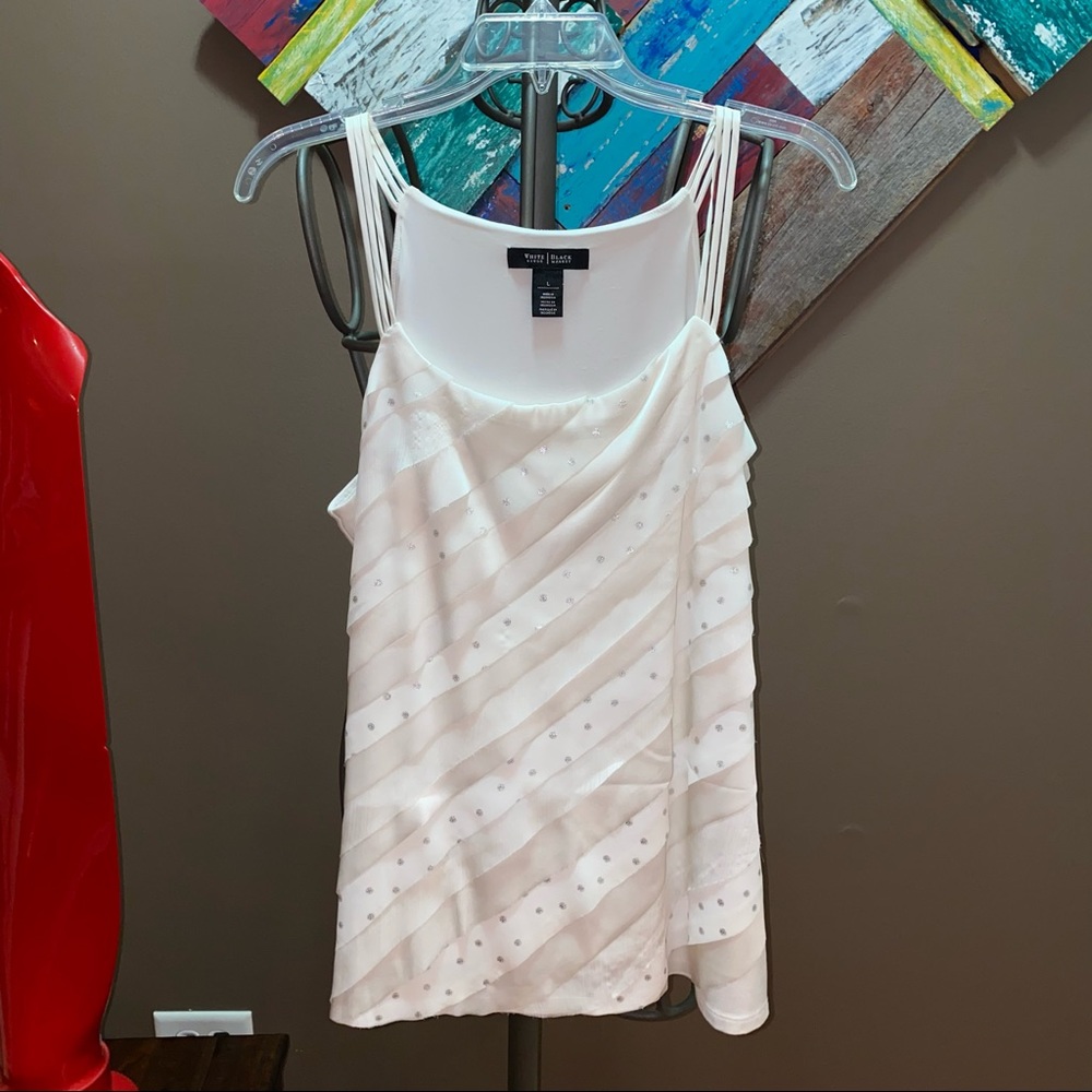 White House Black Market layered strappy tank sz L